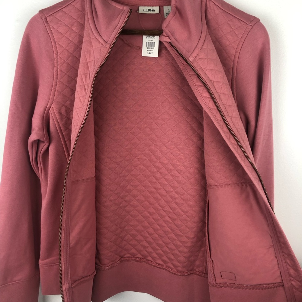 L.L. Bean Rose Wash Quilted Full Zip Sweatshirt - Picture 6 of 11